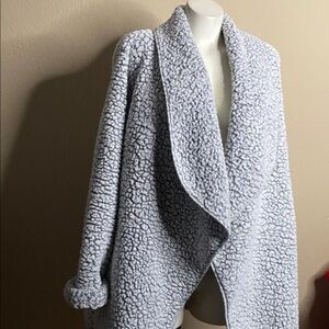 JOCKEY brand grey Sherpa swing jacket cardigan coat super soft cuddly size S/M